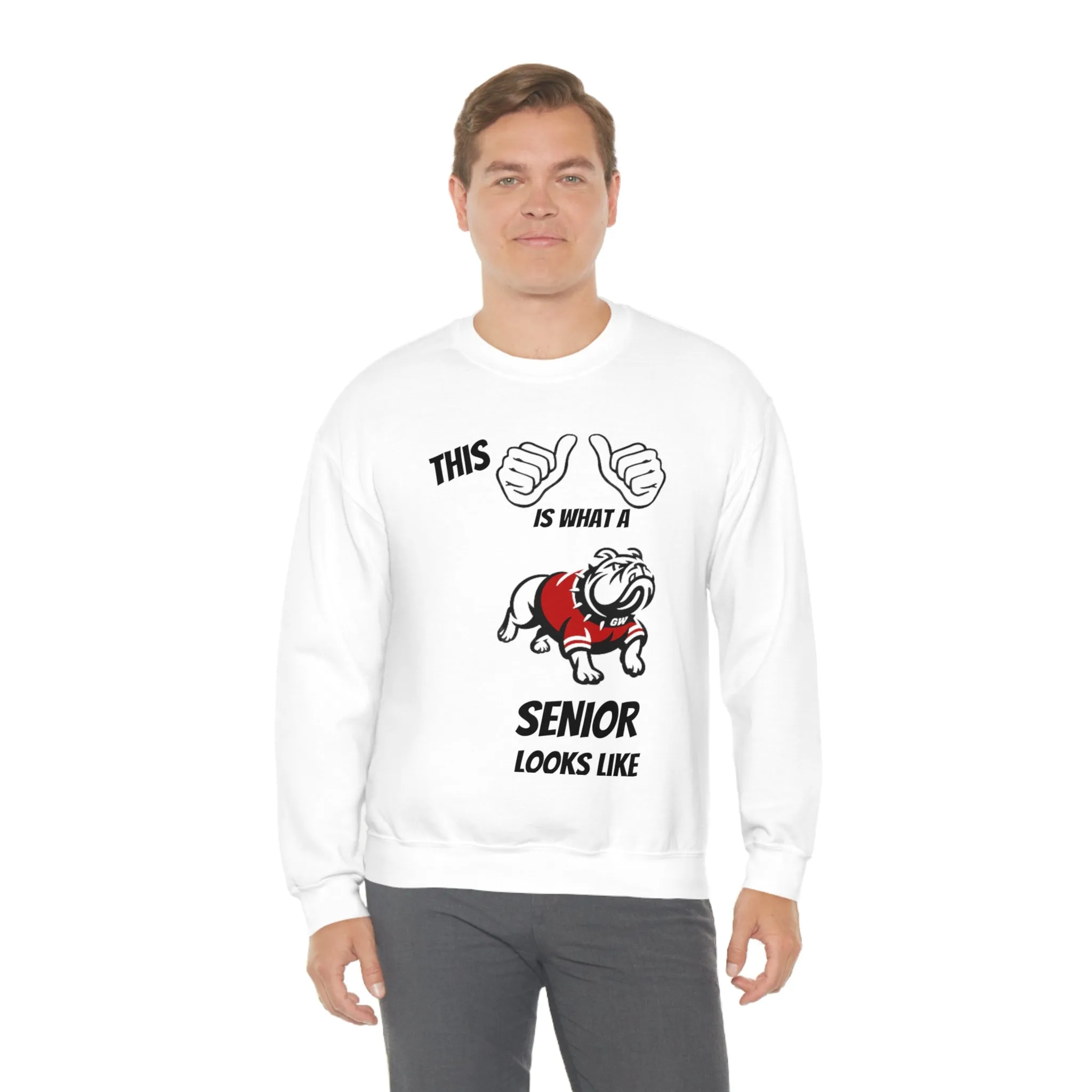 This Is What A Gardner Webb Senior Looks Like Unisex Heavy Blend™ Crewneck Sweatshirt