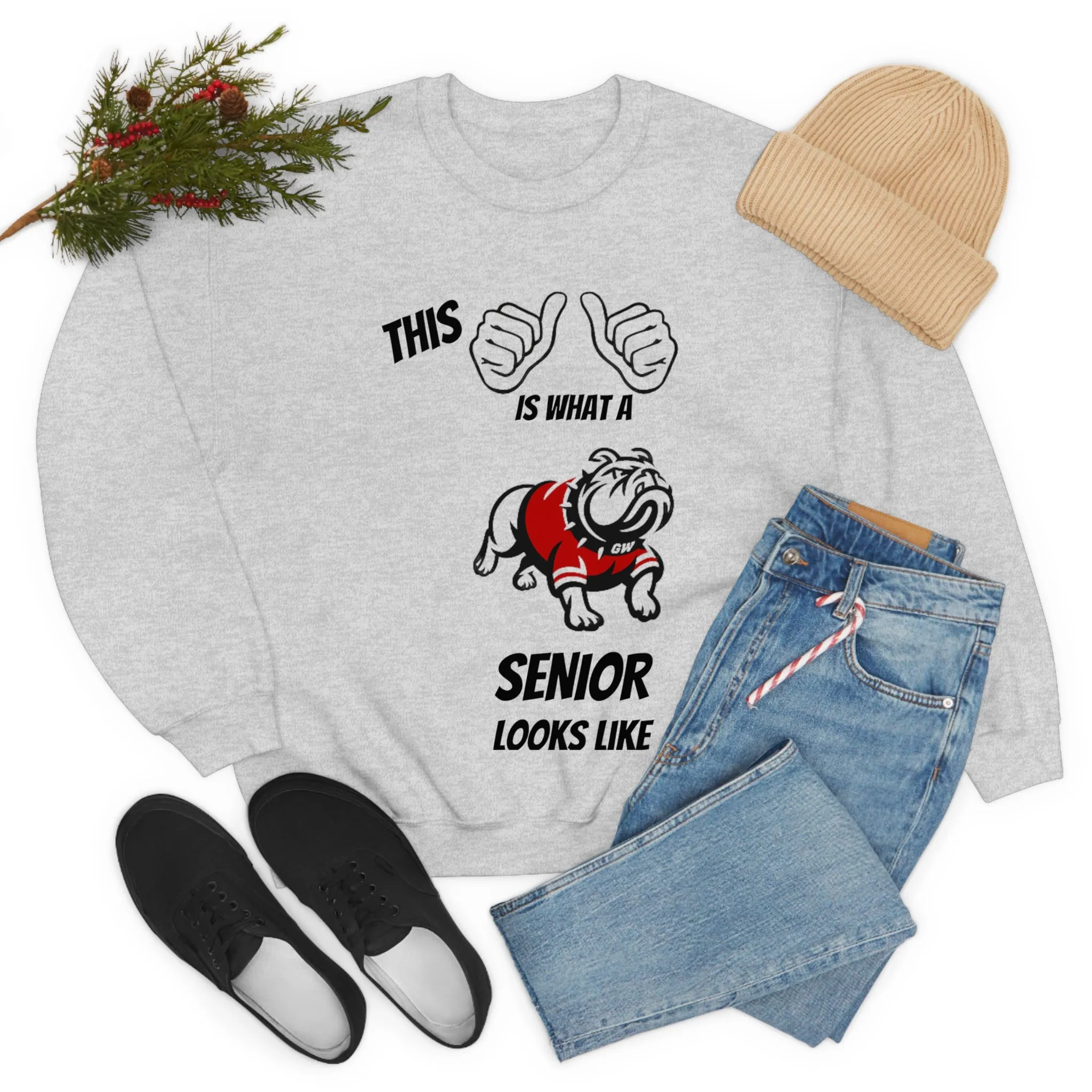 This Is What A Gardner Webb Senior Looks Like Unisex Heavy Blend™ Crewneck Sweatshirt