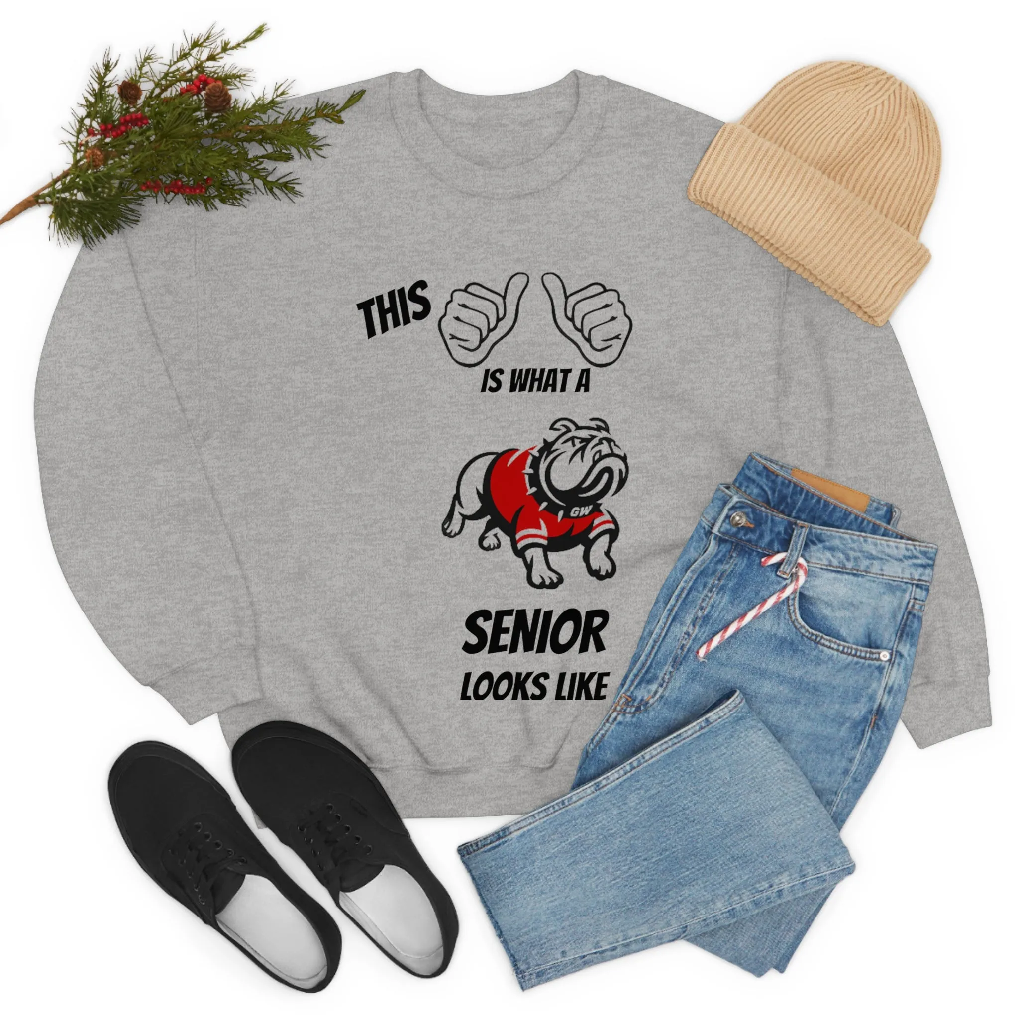 This Is What A Gardner Webb Senior Looks Like Unisex Heavy Blend™ Crewneck Sweatshirt