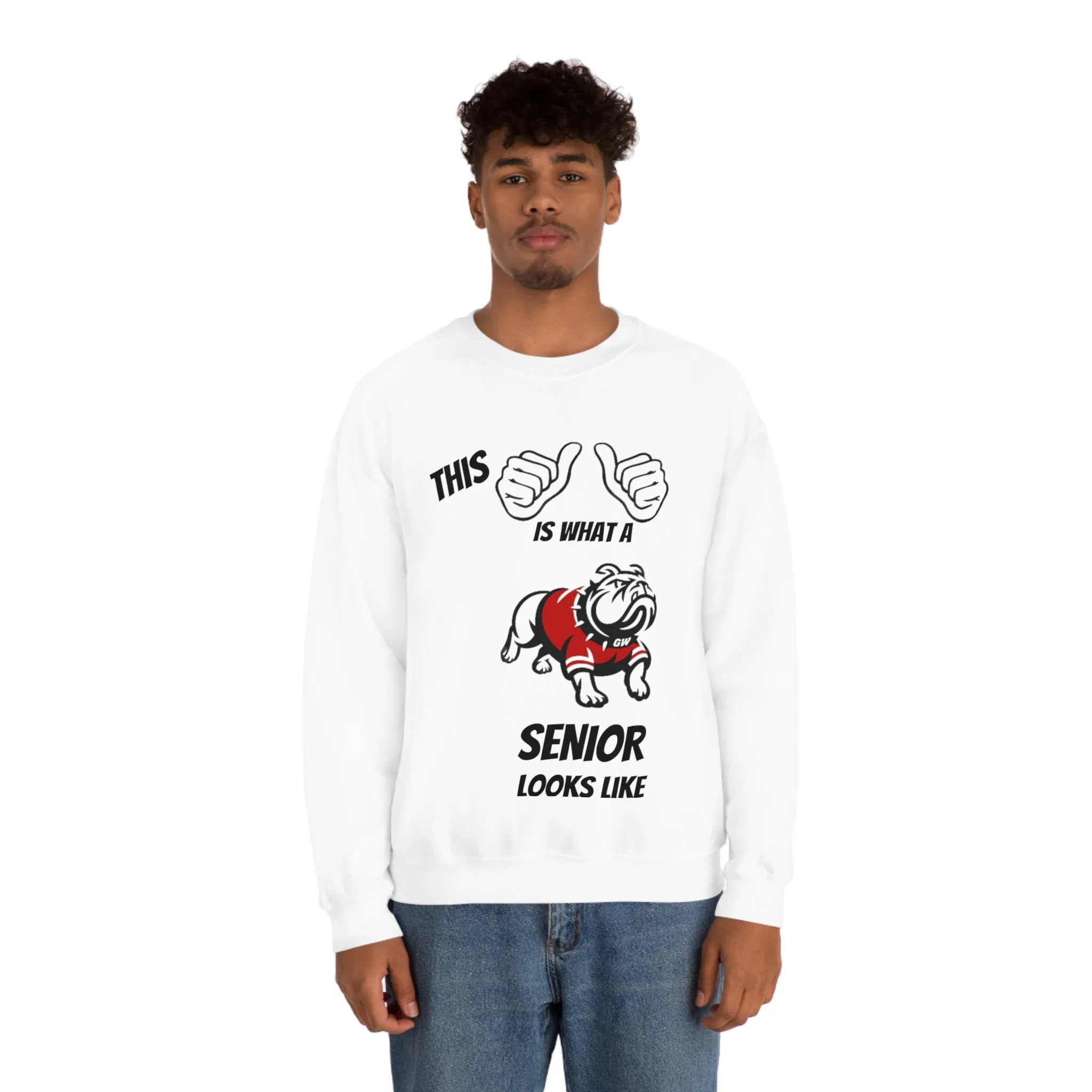 This Is What A Gardner Webb Senior Looks Like Unisex Heavy Blend™ Crewneck Sweatshirt