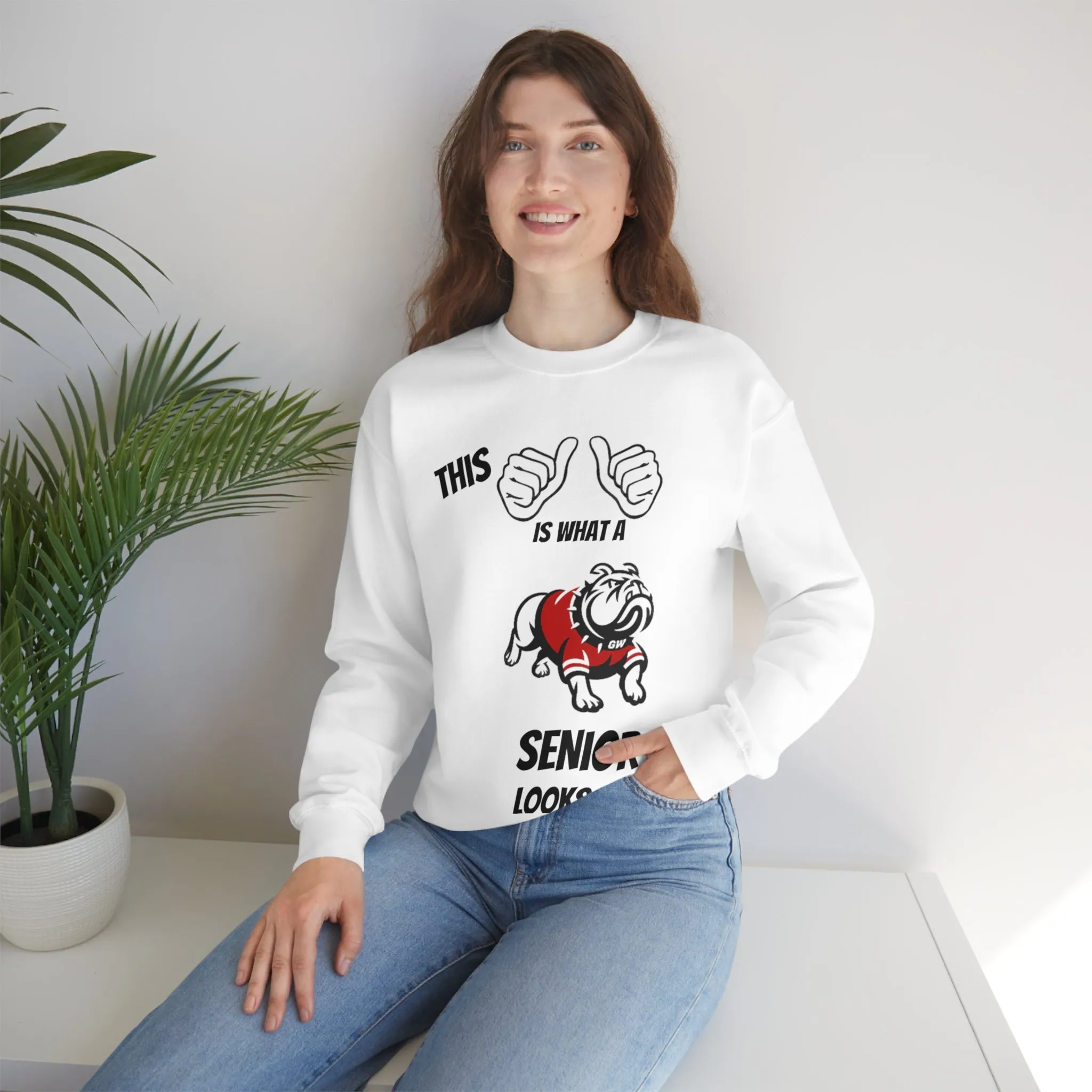 This Is What A Gardner Webb Senior Looks Like Unisex Heavy Blend™ Crewneck Sweatshirt