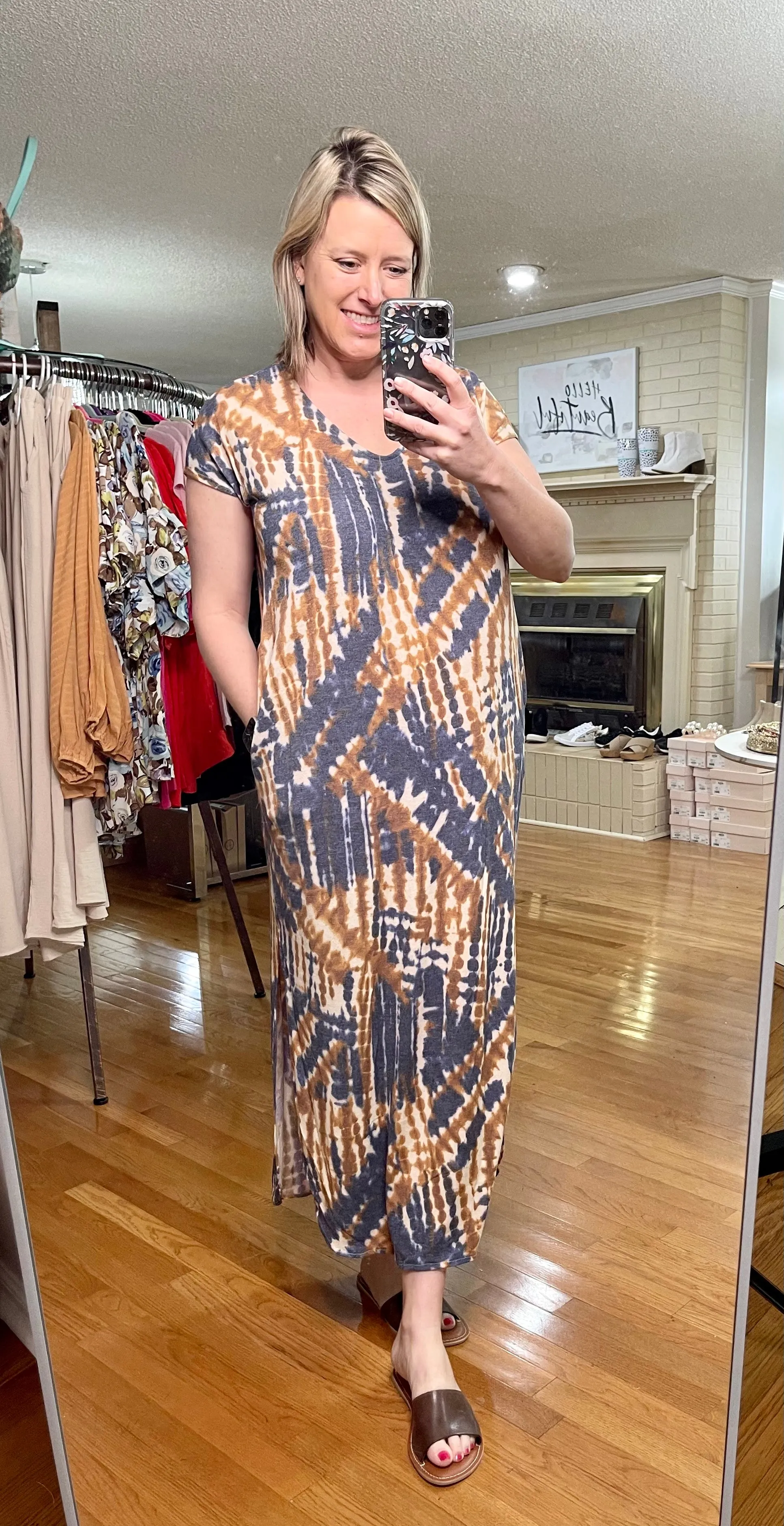 Tie Dye Maxi Jersey Dress