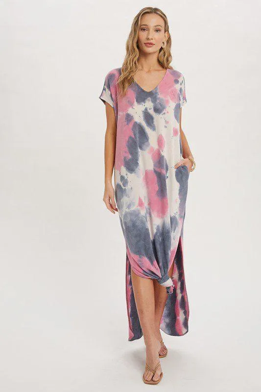 Tie Dye Maxi Jersey Dress
