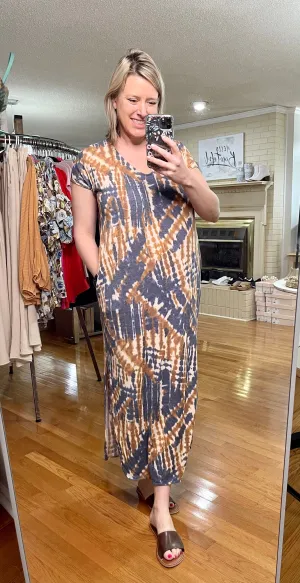 Tie Dye Maxi Jersey Dress