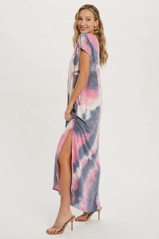 Tie Dye Maxi Jersey Dress