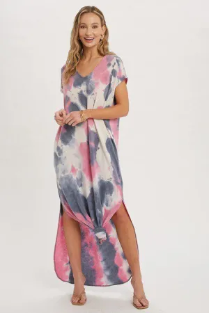 Tie Dye Maxi Jersey Dress