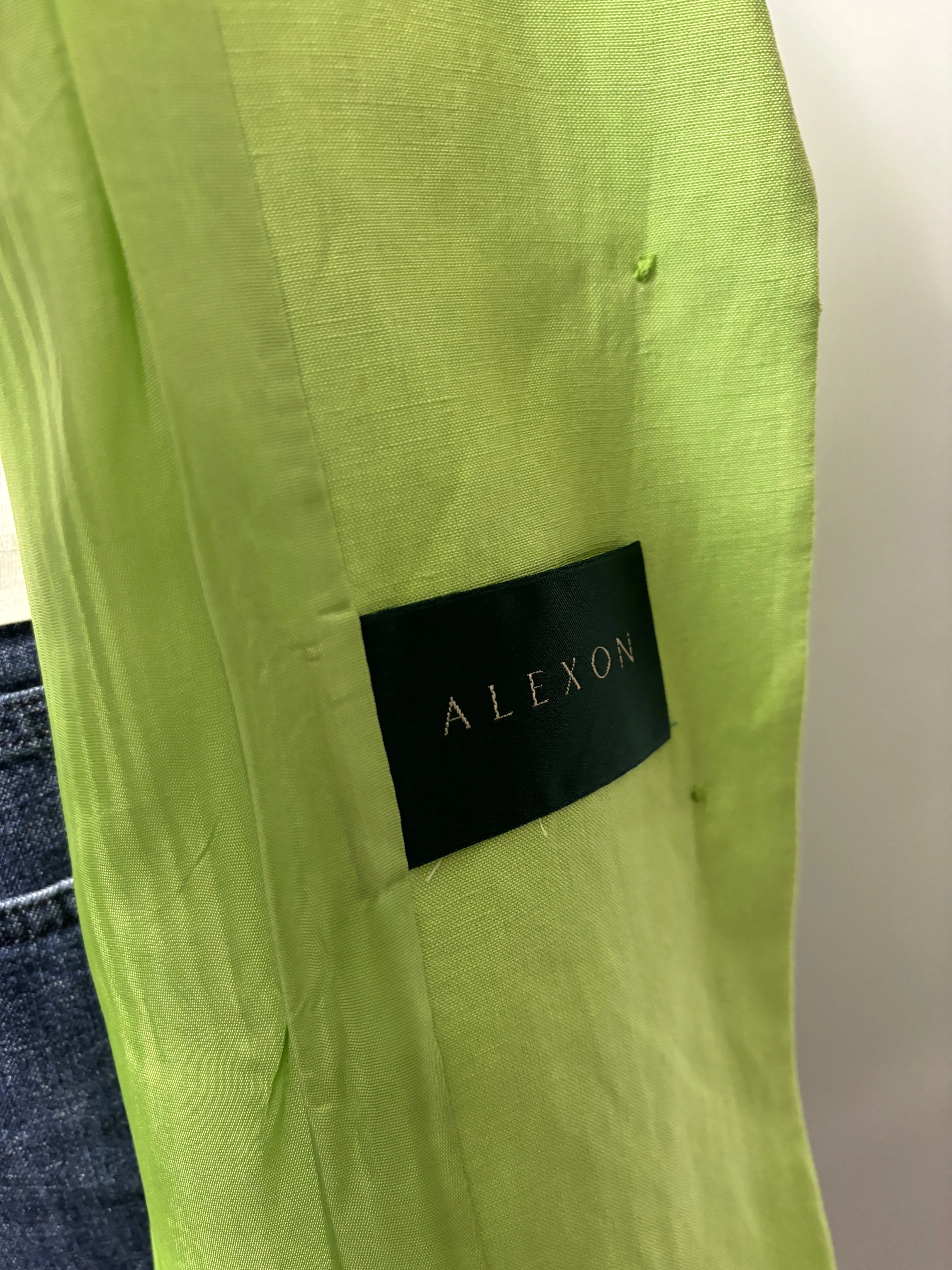 Vintage Alexon Lime Green Linen Sporting Jacket 8