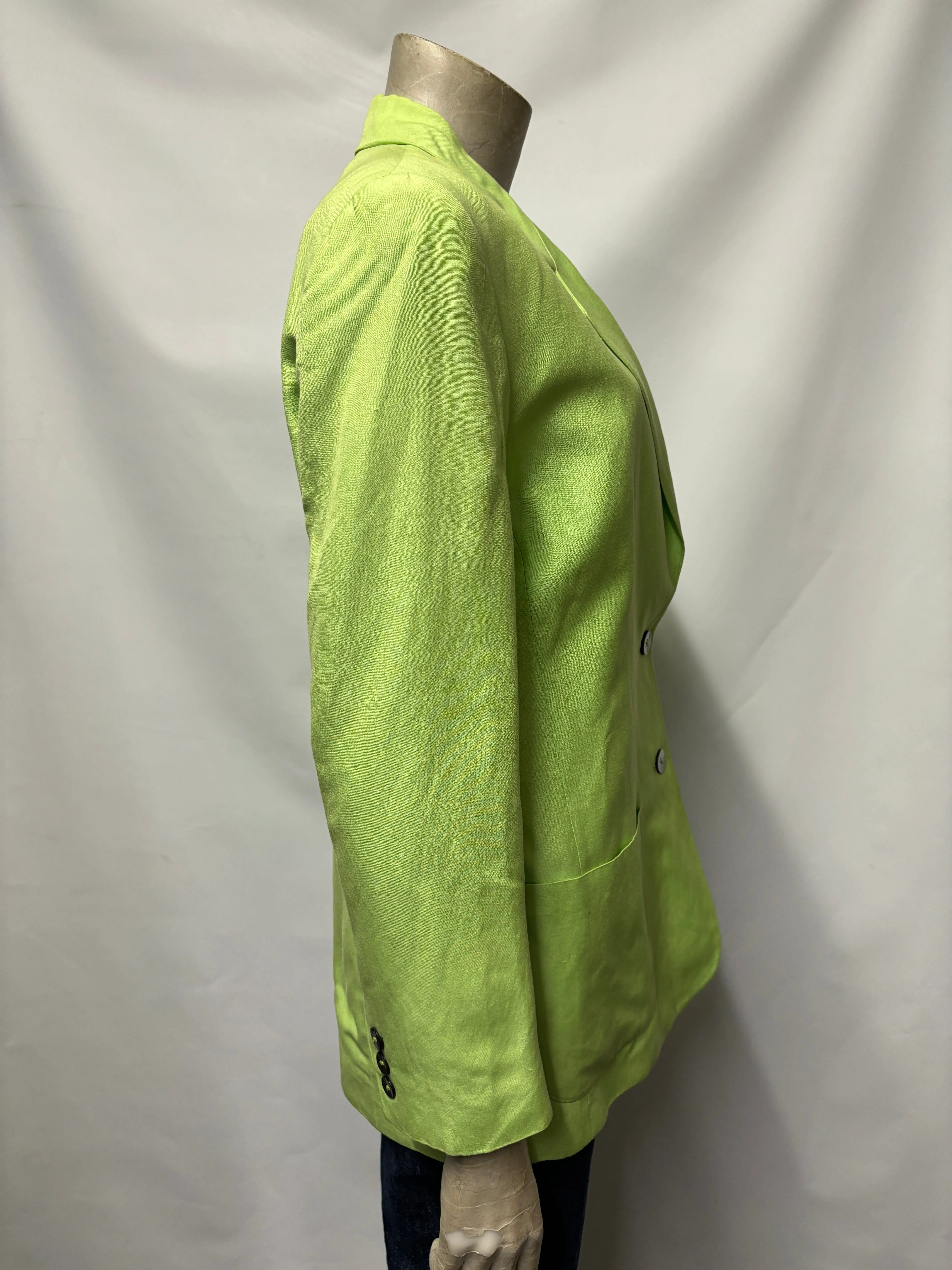 Vintage Alexon Lime Green Linen Sporting Jacket 8