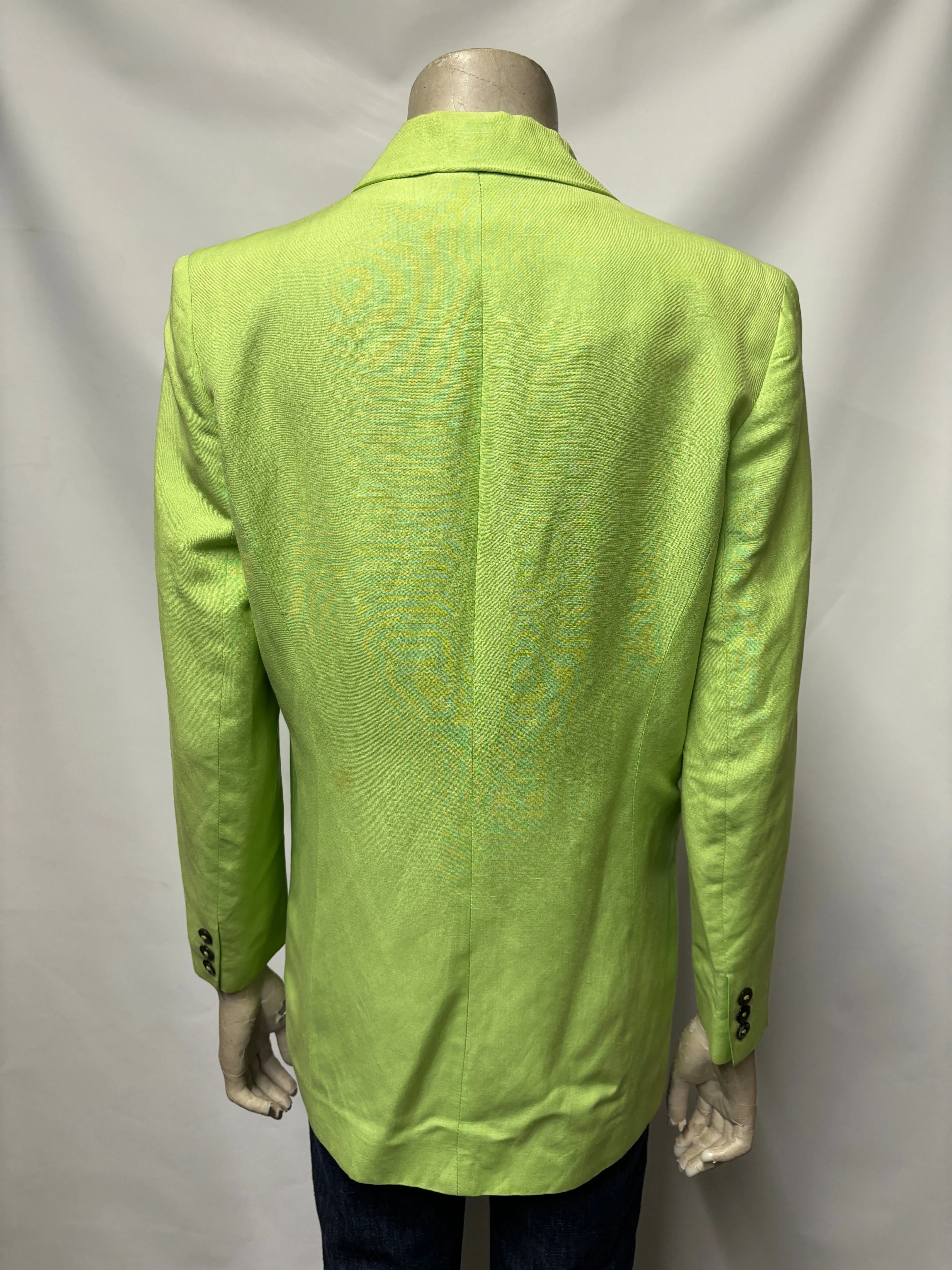 Vintage Alexon Lime Green Linen Sporting Jacket 8