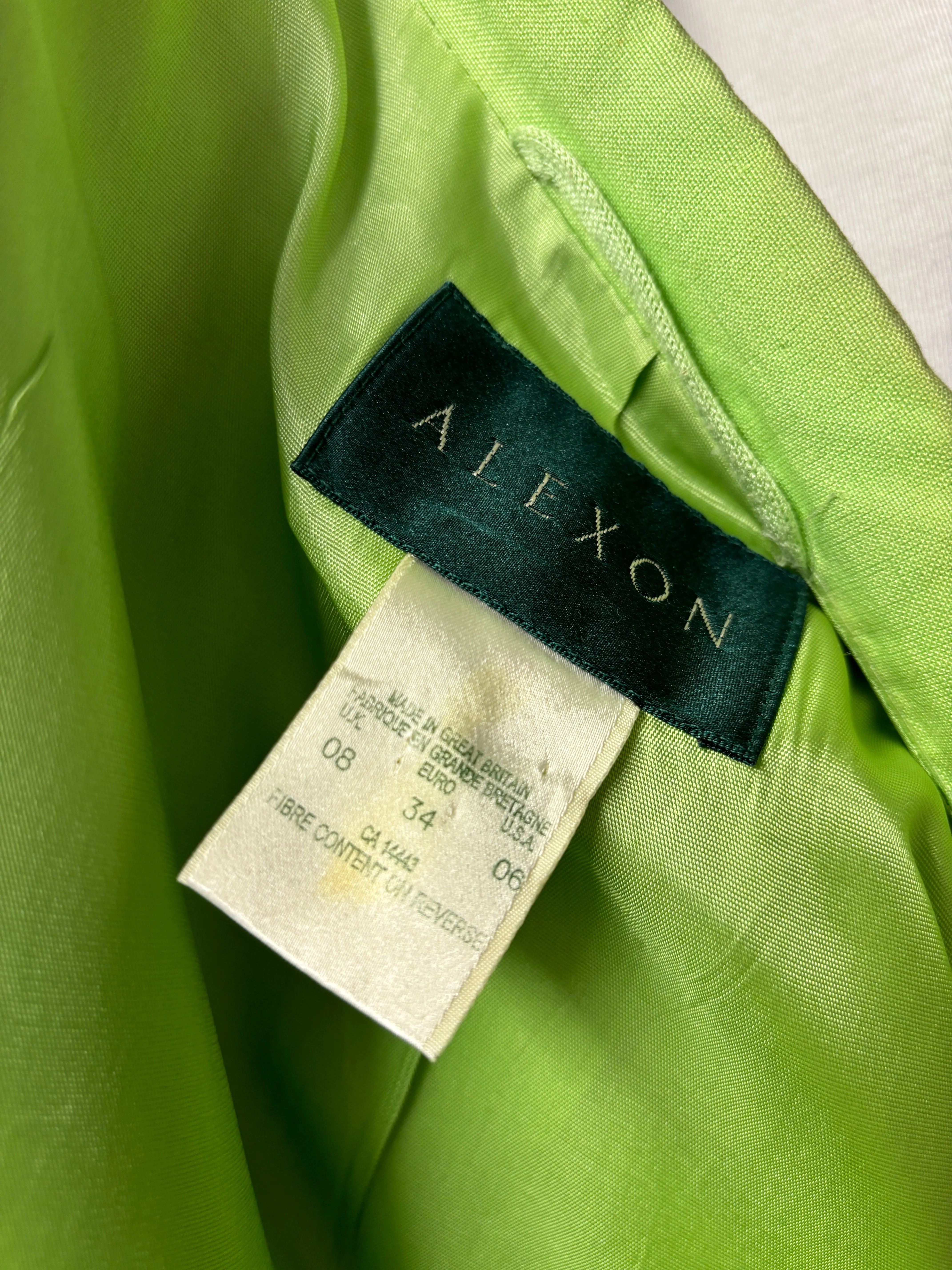 Vintage Alexon Lime Green Linen Sporting Jacket 8