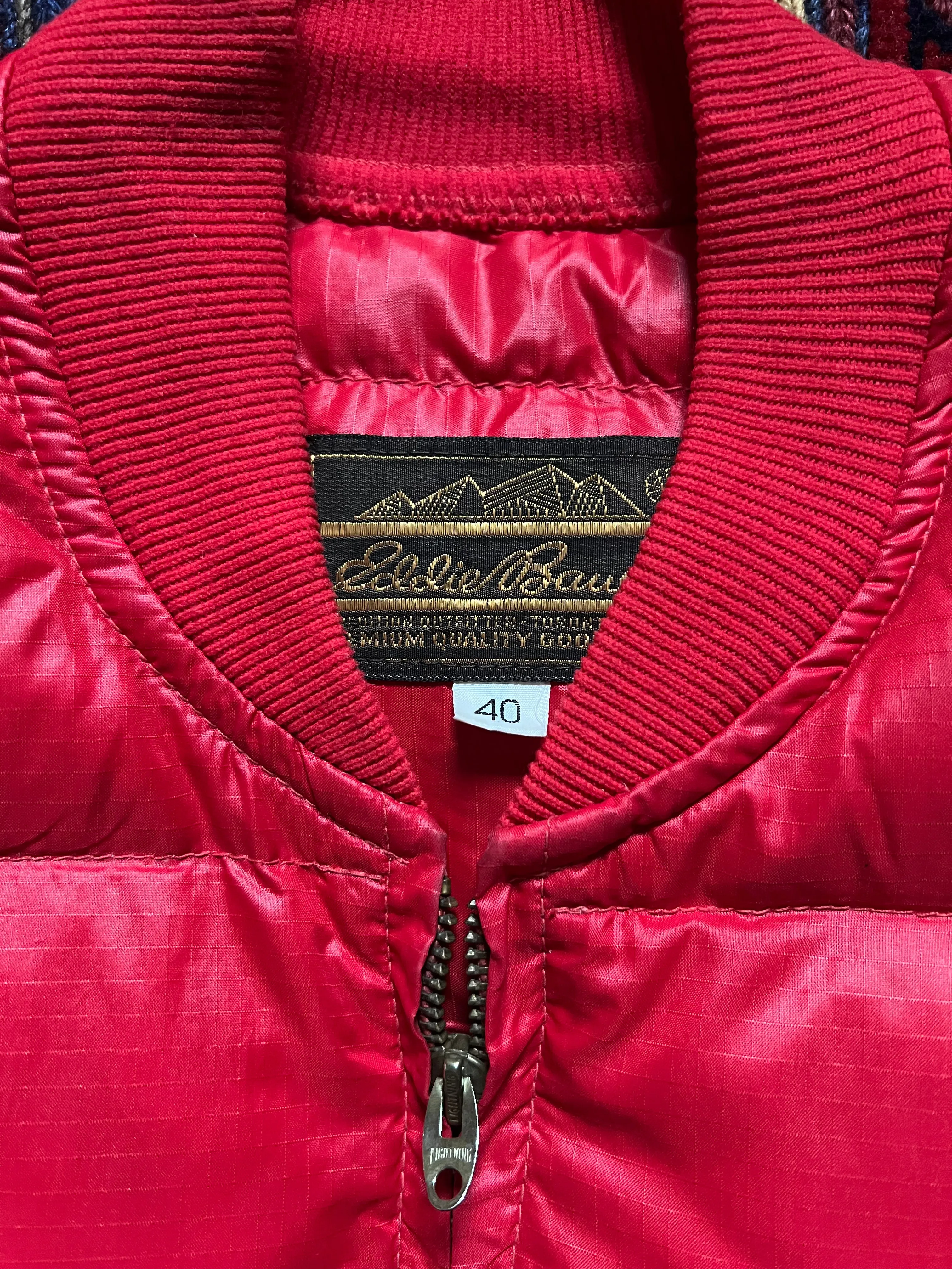 Vintage Eddie Bauer Quilted Down Vest Size 40