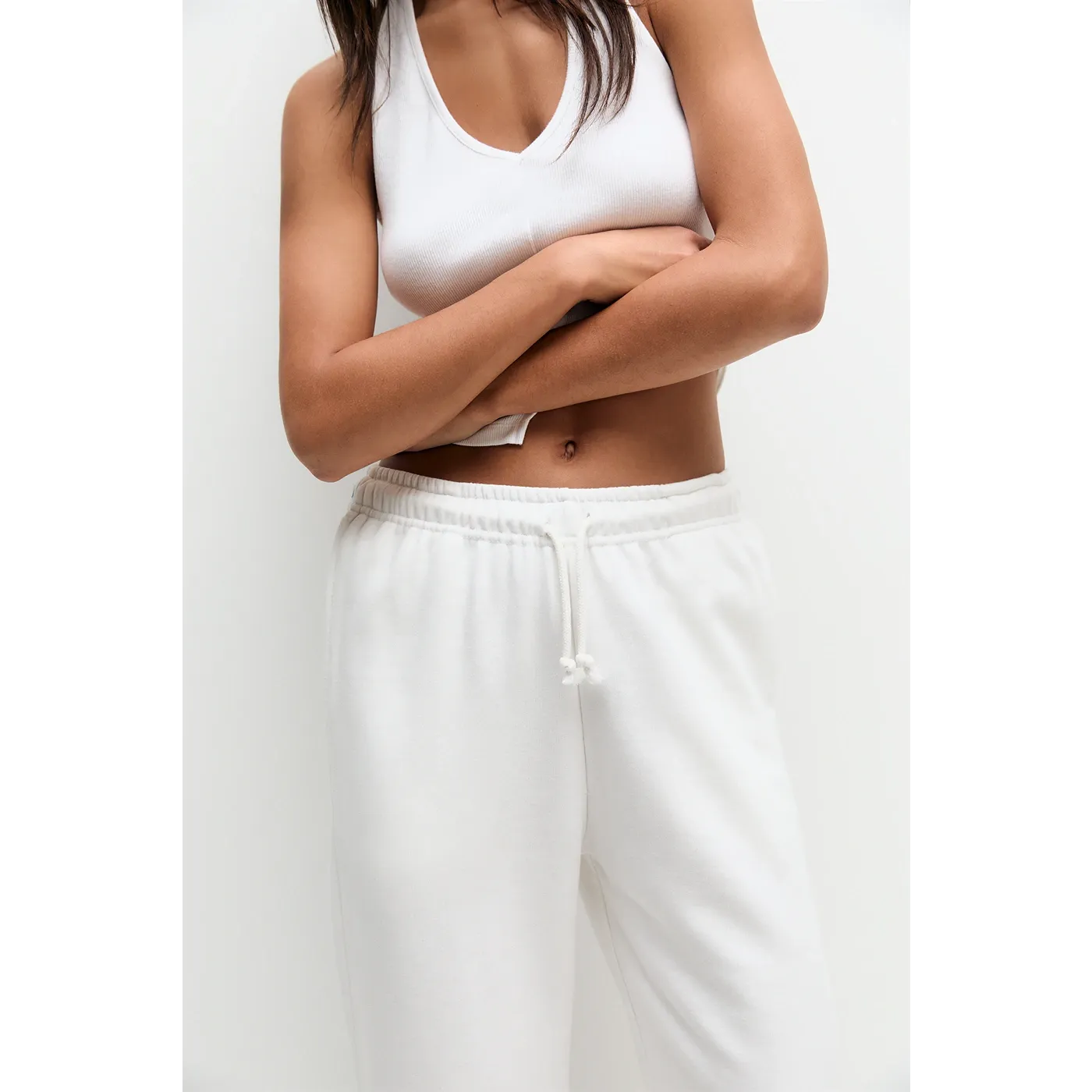 White Wide Leg Trousers